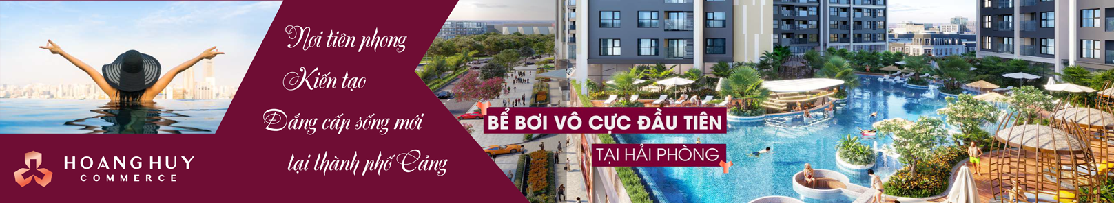 Hoàng Huy Commerce - Bể  bơi  vô  cực  đầu  tiên  tại  HP